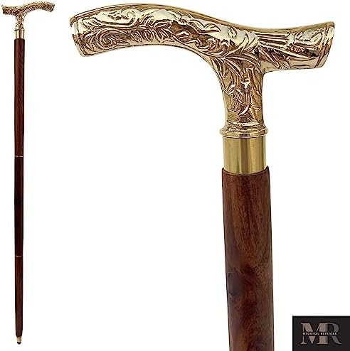 Brass Crutch Handle Collectors Stick