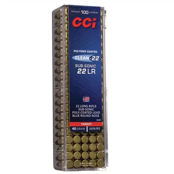 CCI 22LR Clean Subsonic Blue Tip 40GR
