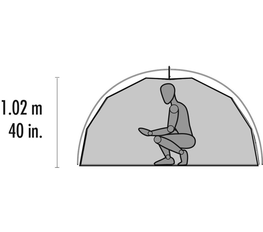 MSR tent ELIXIR 2 GREY/RED