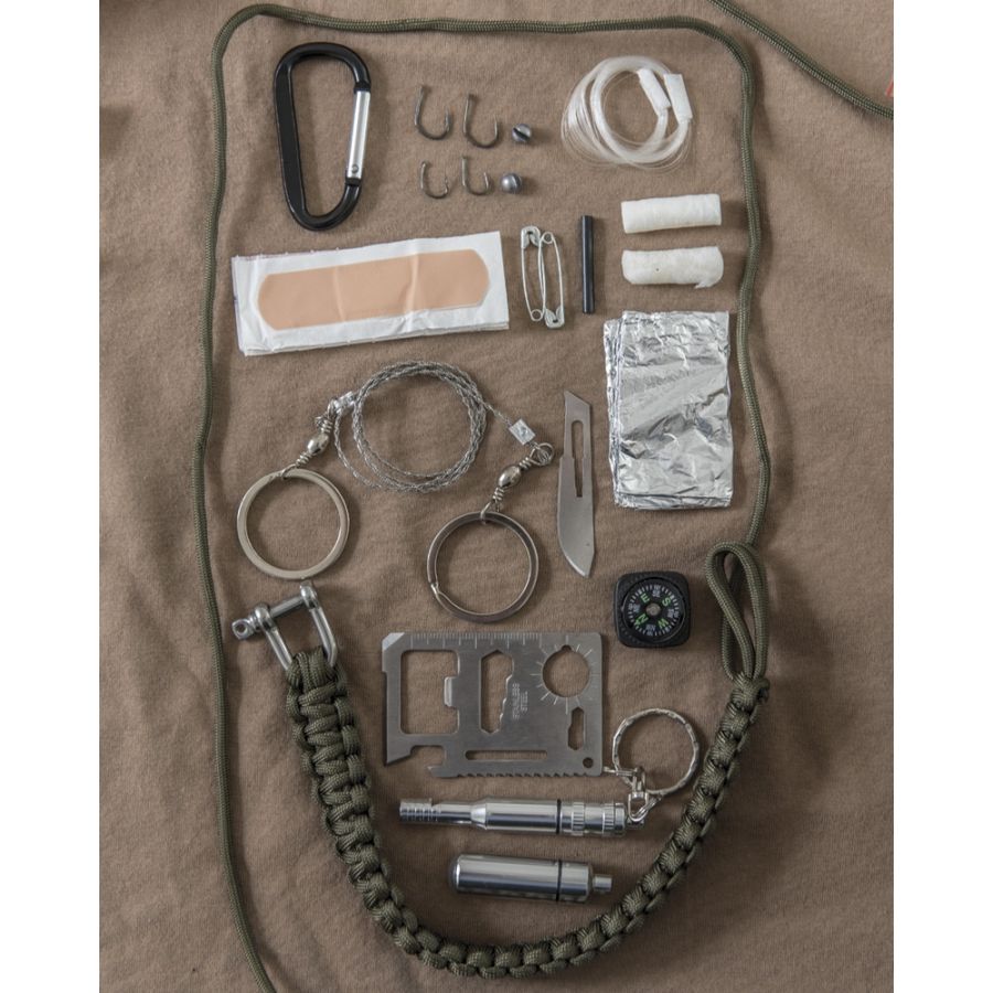 MIL-TEC® survival Kit PARACORD BLACK