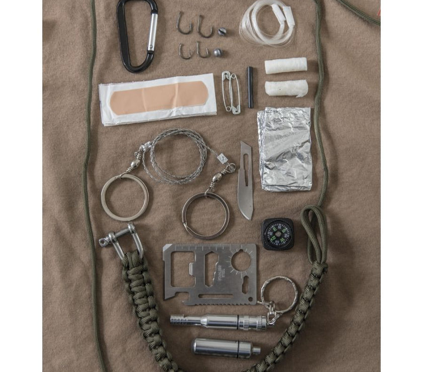 MIL-TEC® survival Kit PARACORD BLACK