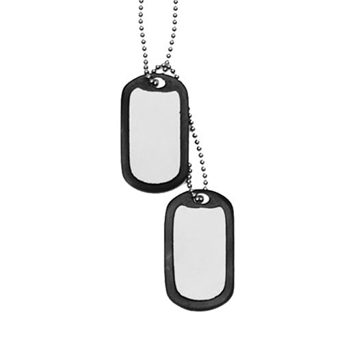 MIL-TEC® signs identifying U.S. "DOG TAG" with silencers SILVER