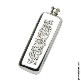 3oz Slim Celtic Pewter Flask