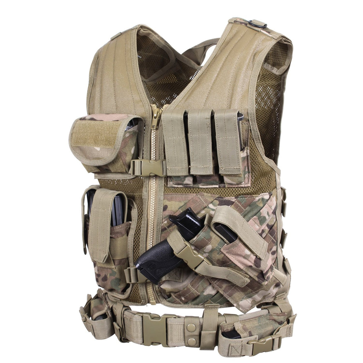ROTHCO USMC tactical vest CROS DRAW OLIVE DRAB OVERSIZED