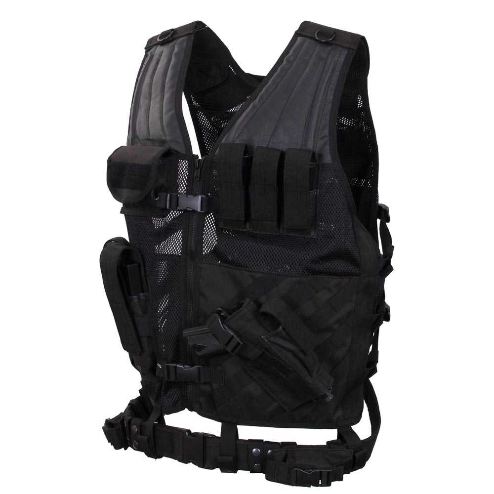 ROTHCO USMC tactical vest CROS DRAW OLIVE DRAB OVERSIZED