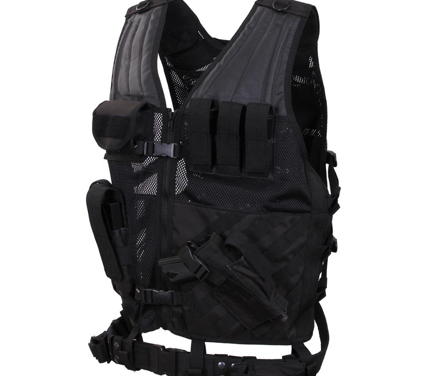 ROTHCO USMC tactical vest CROS DRAW OLIVE DRAB OVERSIZED