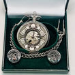 Claddagh Open Face Gents Mechanical Pocket Watch and Cufflinks.