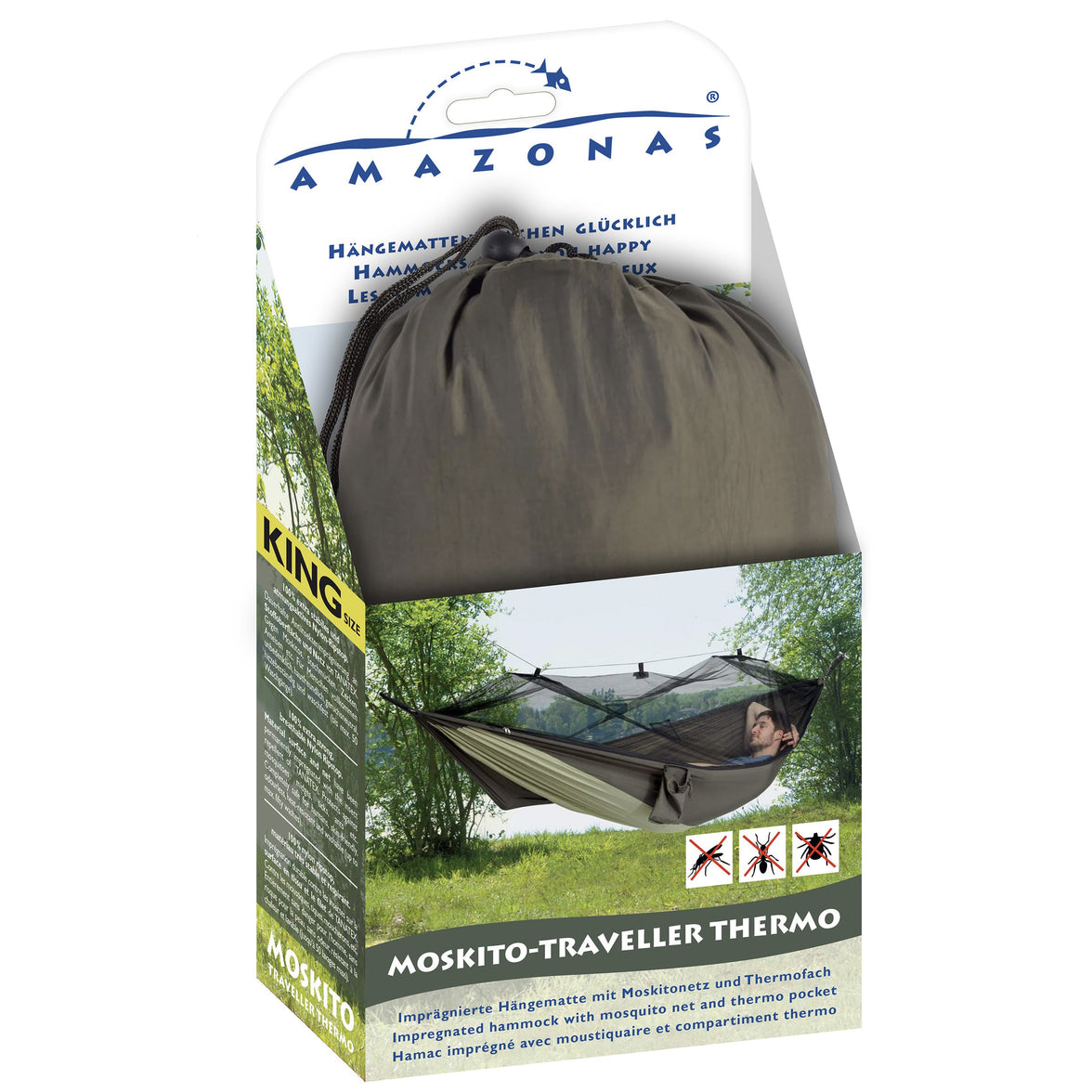 AMAZONAS hammock MOSKITO TRAVELLER THERMO GREEN