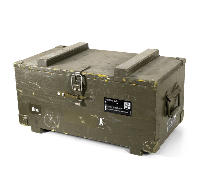 Used SWISS Wooden Box Used, from Swiss army.